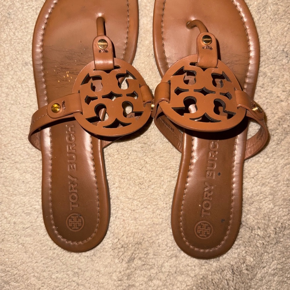 Used Tory Burch Tan Leather Sandals
